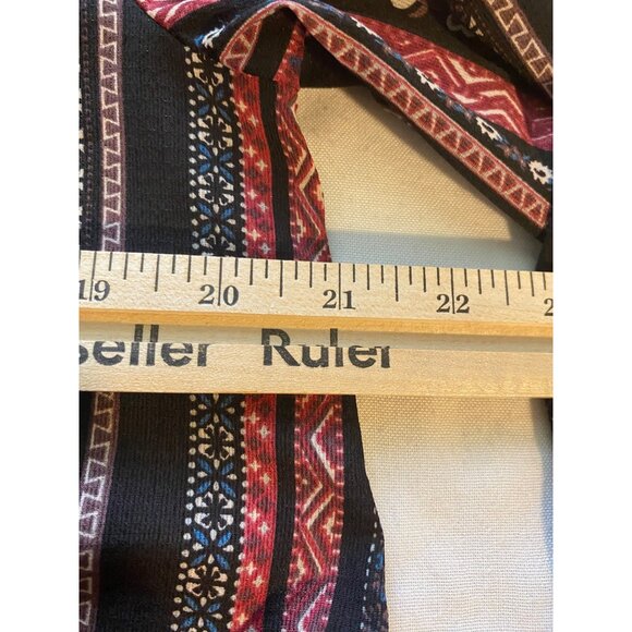 Jodifl Womens Boho Top Tie Front Size L Floral Peasant Dark Cottage Hippie - Picture 7 of 10